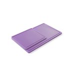 Tocator violet, 26.5x32.5x(H)1.2 cm - GN1/2, cu sant de scurgere, polietilena HDPE 500, respecta normele de igiena HACCP, Hendi