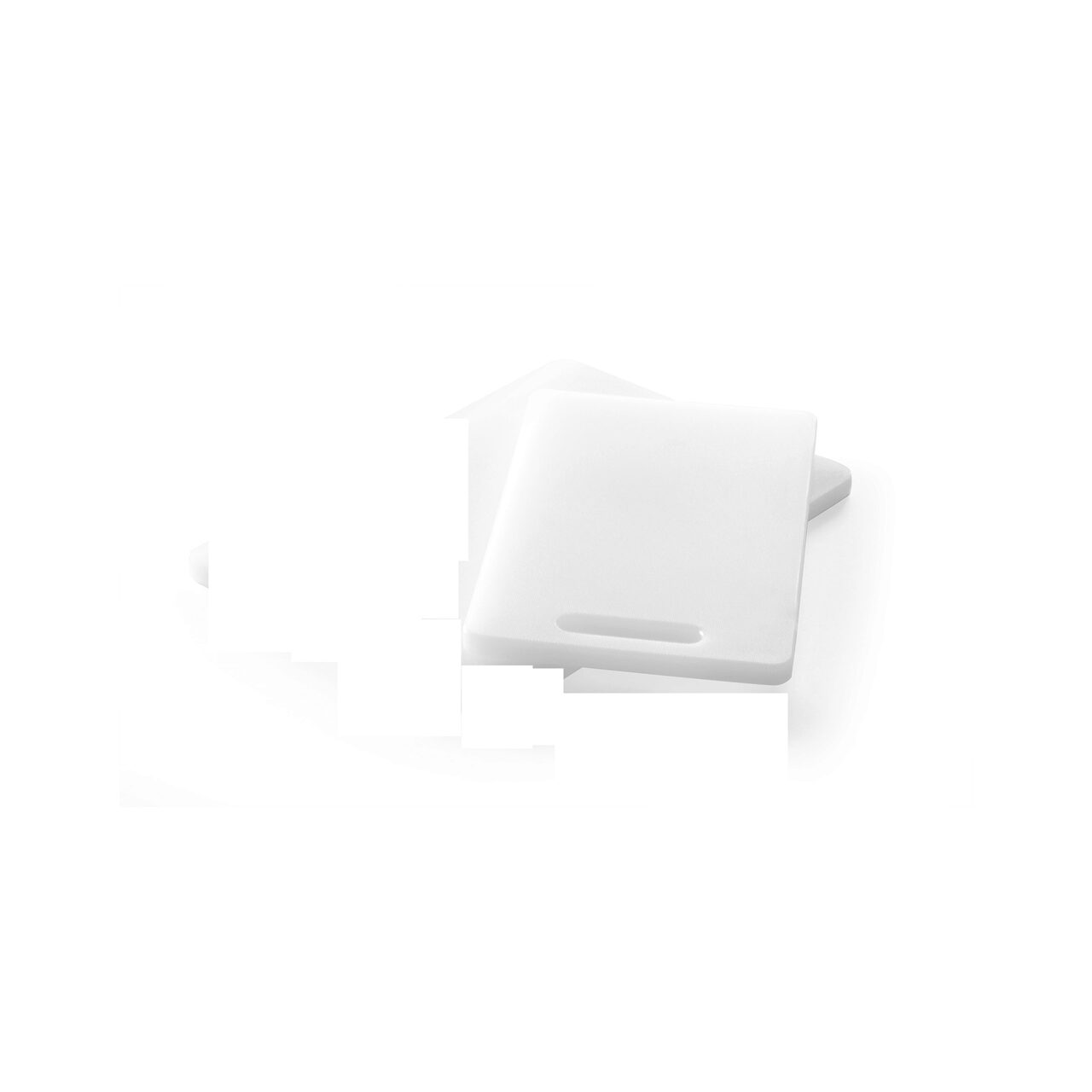 12592341_BIG.jpg Tocator universal alb cu maner, 250x150x(H)10 mm, Hendi, polietilena HDPE, ambele parti potrivite pentru taiere, potrivit si la uz profesional - Image 1