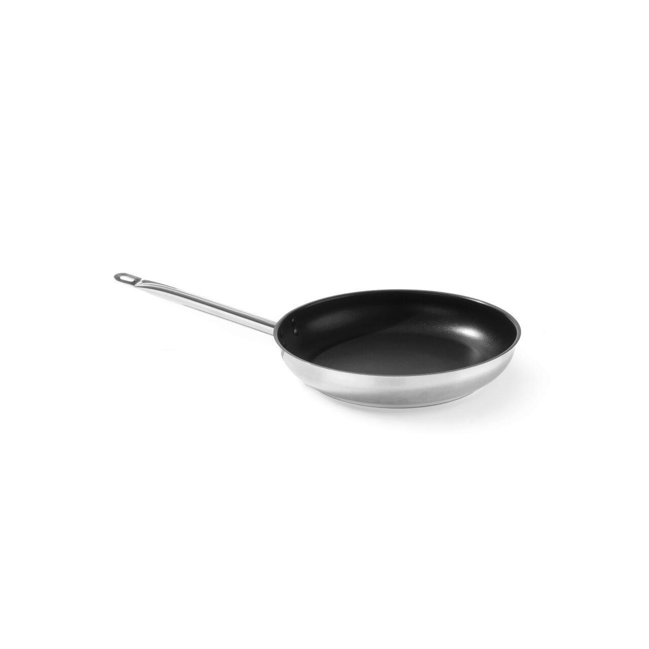 12592405_BIG.jpg Tigaie profesionala teflonata, 24 cm diametru x 4.5 cm inaltime, inox cu strat anti-aderent Teflon Platinium Plus, Hendi Profi Line - Image 1