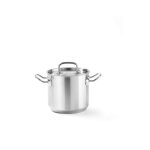 Oala inalta cu capac,13.5 Lit, 28 cm diametru x22 cm inaltime, Hendi, Kitchen Line, otel inoxidabil 18/0, inductie