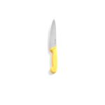 Cutitul bucatarului, galben, 180/320 mm, lama inox grosime 2.5 mm, in conformitate cu normele de igiena HACCP, Hendi, potrivit si pentru uz profesional