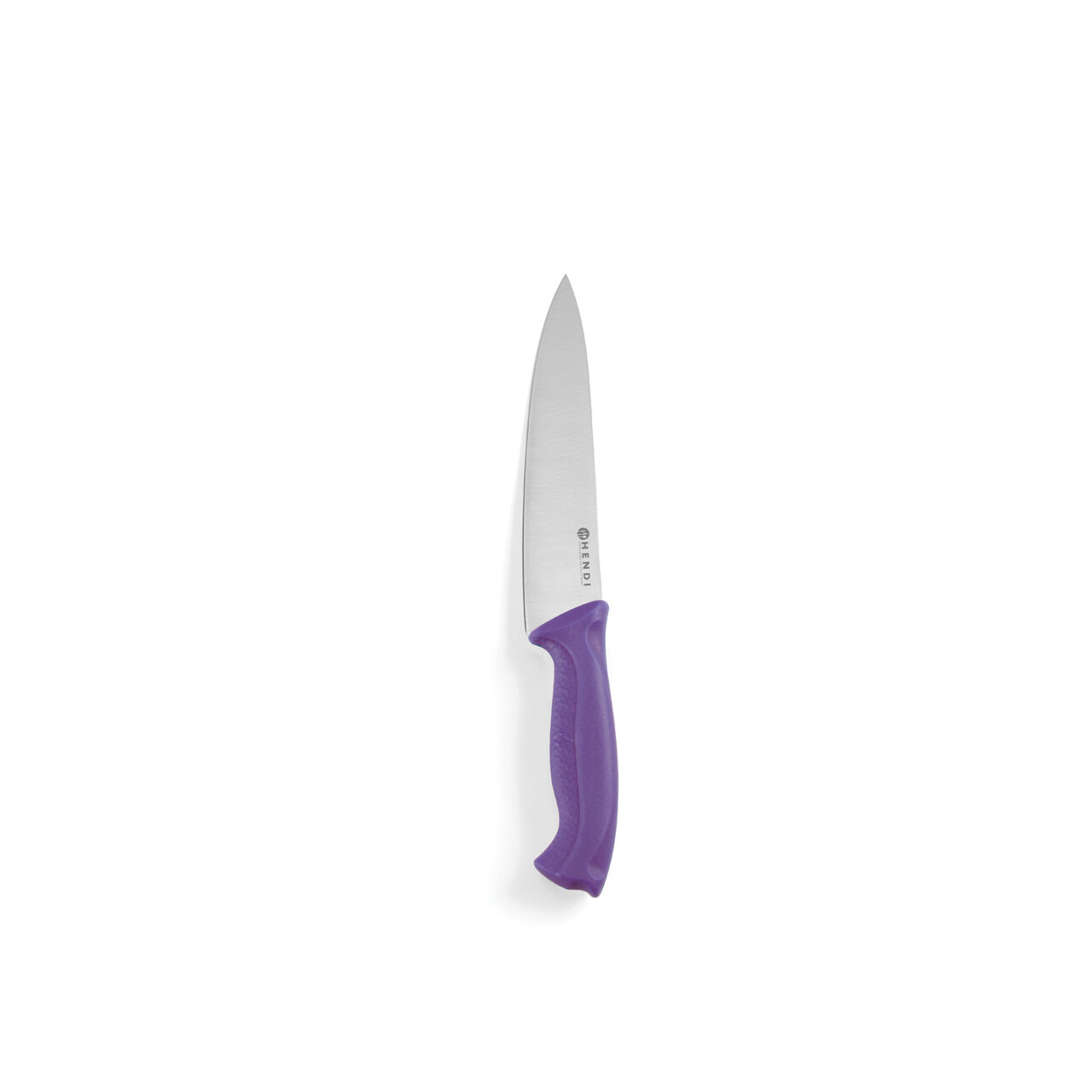 12592489_BIG.jpg Cutitul bucatarului, lama inox, 18/32 cm, maner violet, cod culori HACCP, pt alimentele ne-alergene, Hendi, potrivit si pt uz profesional - Image 1