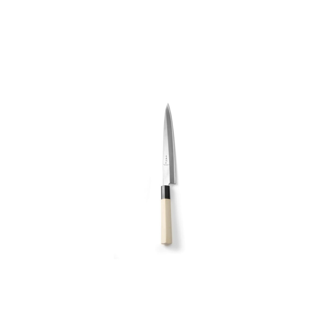 12592537_BIG.jpg Cutit japonez "Sashimi", Hendi, serie de top, lama 24 cm, cutit 37 cm, grosime lama 4 mm din aliaj de carbon, maner traditional lemn - Image 1