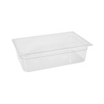 Tava Gastronorm GN 1/1, adancime 100 mm, 14 lt - policarbonat transparent, Hendi