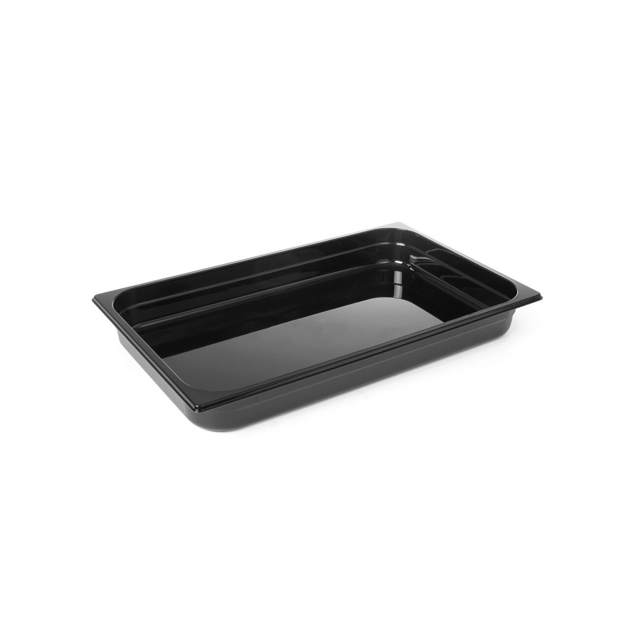 12592633_BIG.jpg Tava profesionala Gastronorm 1/1 policarbonat negru 14 litri, 530x325x(H)100 mm Hendi - Image 1