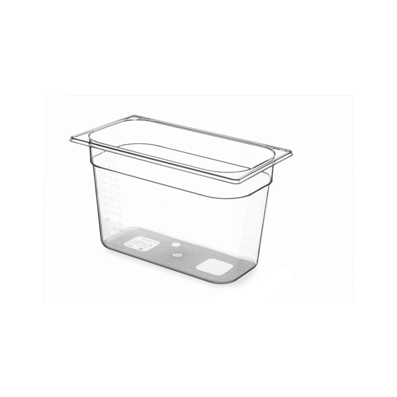 12592692_BIG.jpg Tava Hendi Gastronorm GN 1/4 100 mm 2.8 lt, TRITAN free BPA, rezistenta la temperatura -40 gr. Celsius/ 90 gr. Celsius - Image 1