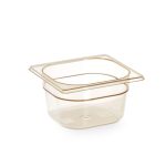 Tava gastronorm GN 1/6 din policarbonat, Hendi, 1.6 litri, 176x162x100(h)mm, BPA free, rezistenta la temperaturi -40 pana la 150 C, rezistenta mare la impact