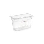 Tava gastronorm Gastronorm 1/4, 265x162x(H) 65 mm, 1.8 litri cu marcaj HACCP, polipropilena, Hendi