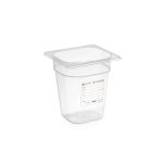 Tava Gastronorm 1/6, 176x162x(H)200 mm, 3.4 litri cu marcaj HACCP, polipropilena, Hendi