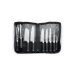 Set promotional cutite, 9 piese, Hendi, Kurt Scheller Edition, lame inox cu rezistenta foarte mare, geanta suport inclusa