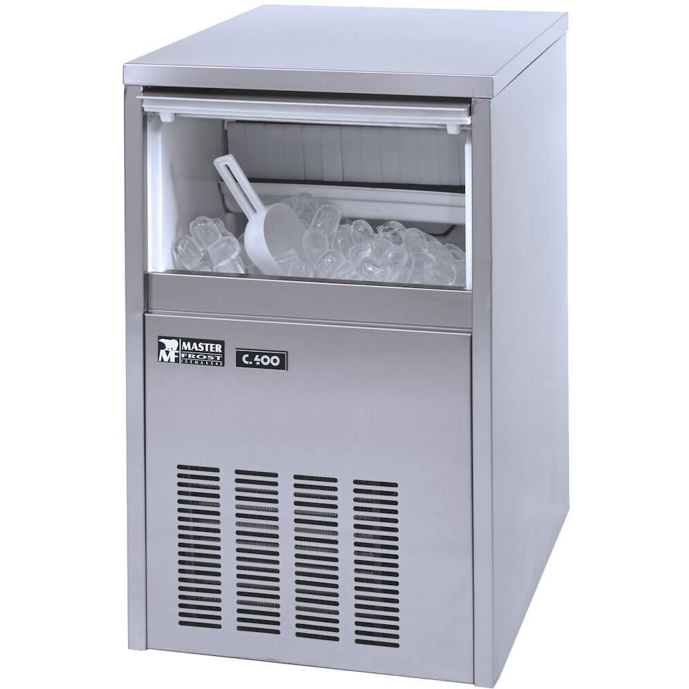 12593000_BIG.jpg Masina cuburi de gheata, Master Frost & Hendi, otel inoxidabil, 40 kg/24 h, cub forma tip glont / 18 gr, 230 V/575 W, 480x580x(H)750 mm - Image 1