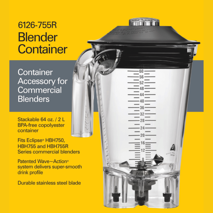 Cana blender HBH755R-CE Eclipse® 2l, Hamilton Beach Commercial - Image 7