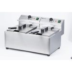 Friteuza electrica profesionala dubla 2x8 litri, inox, 2x3500W, Hendi Mastercook - Image 2