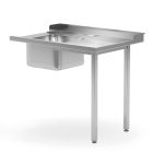 Masa prespalare cu o cuva pe stanga, pentru masina de spalat 1200x600x(H)850 mm, atasare pe partea dreapta