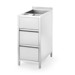 Modul auxiliar Boston Caddy pentru spălare și depozitare, cu bazin de gheață, 400×650×(H)900 mm Barmatic - Image 12
