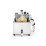 Friteuza electrica profesionala, Hendi Mastercook cu robinet scurgere ulei, Inox, 8 lt, 3500 W, temperatura reglabila pana la 195 gr C, termostat, 515x300x(H)345 mm - Image 2