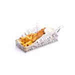Cos servire tip mini-fry, pentru servire cartofi prajiti si aperitive, inox, 275x130x(H)45 mm, Hendi - Image 2