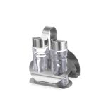 Set condimente / oliviera, Hendi, 3 piese: sare, piper, suport servetele, 85x75x(H)115 mm. - Image 2