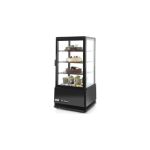 Vitrina rece pt prezentare, Negru, 68 lt, interval temp 2-6 gr C, 170 W, 3 rafturi reglabile pe inaltime, ARKTIC by Hendi, 452x406x(H)891 mm, Clasa energetica C - Image 7