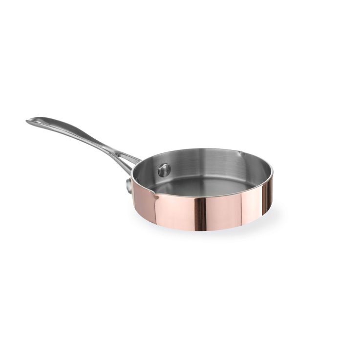 Mini tigaie pentru prajit Hendi, cupru/aluminiu/otel inoxidabil, 12 cm diametru x 3 cm inaltime - Image 2