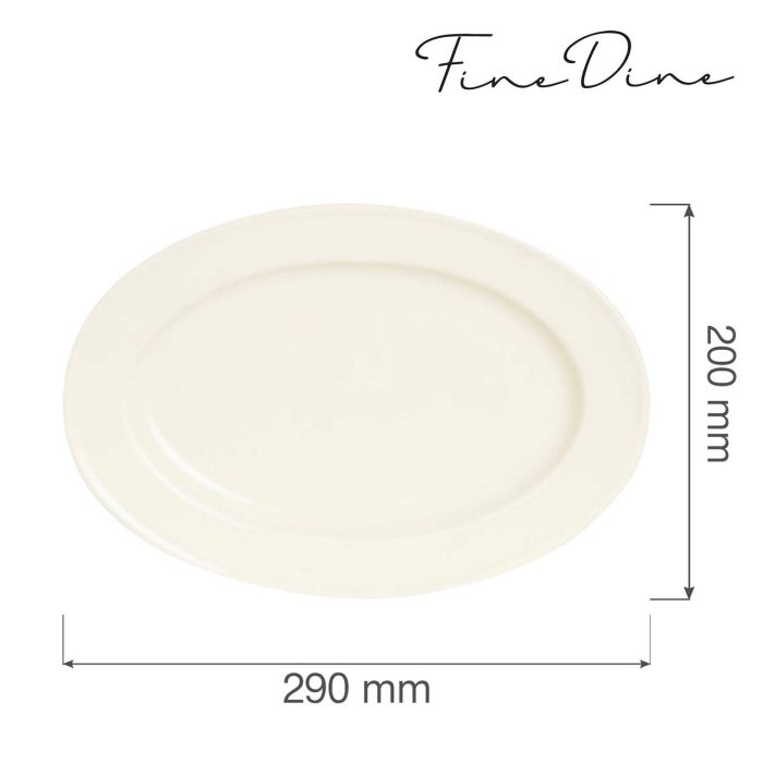 Platou oval, Fine Dine, Crema 290x200 mm - Image 7