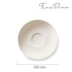 Farfurie pentru ceașcă pentru ceai și cafea Fine Dine, Crema, 150 mm - Image 7