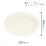 Farfurie ovală Fine DIne, Crema 390x270 mm - Image 8