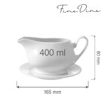 Sosiera Fine Dine, Bianco, Alb 400 ml - Image 5