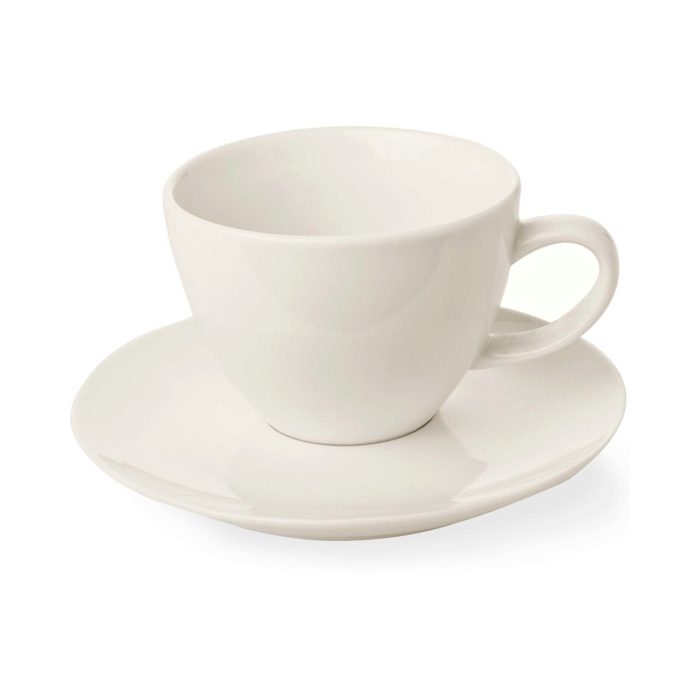 Ceașcă elegantă cu farfurioară pentru ceai și cafea Fine DIne, Crema 230 ml - Image 13
