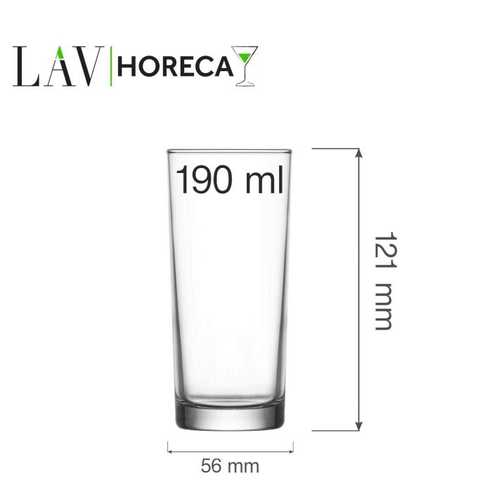Pahar inalt Berna 190ml, LAV - Image 7