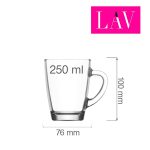 Cana Vega,LAV,transparenta,0.25L,76mm (diam),100mm(H), se vinde multiplu de 6 buc - Image 4