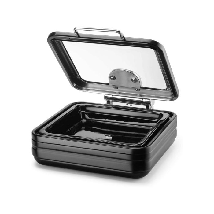 Încălzitor cu inducție cu capac din sticlă De Luxe Black, GN 2/3 Fine Dine - Image 9