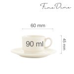 Ceașcă de espresso Fine Dine, Crema 90 ml - Image 13