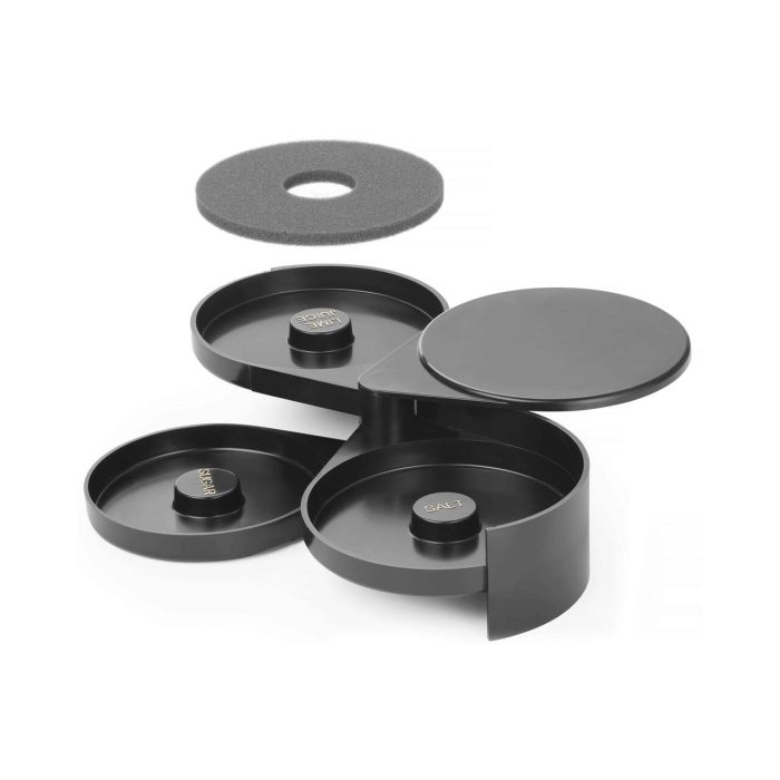 Set decorare margine pahare cocktail cu 3 zone pt zahar, sare si lime - - 200x160x(H)75 mm - plastic ABS - Hendi - Image 6