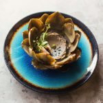 Farfurie Fine Dine, colectia Lazur, diametru 207 mm, portelan decorat manual - Image 9