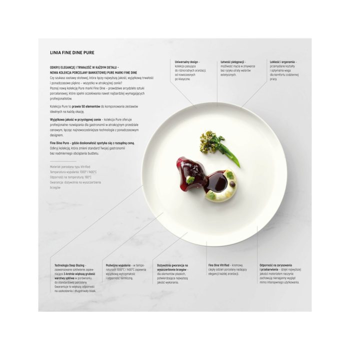 Farfurie cu margine înaltă Pure, 250mm Fine Dine - Image 10