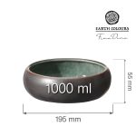 Bol Goro Brown Green 195mm, 1000ml, Fine Dine - Image 10