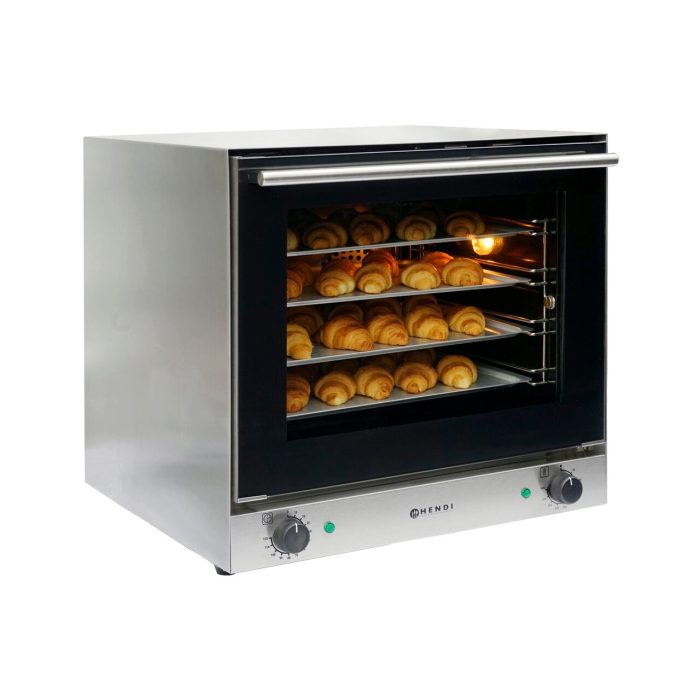 Cuptor convectie Hendi H90, 4 tavi 438x315 mm incluse, 2 elemente incalzire, 2 ventilatoare, termostat reglabil 50-300 gr C, timer 0-120 min, 2670 W,595x624x(H)572mm - Image 5