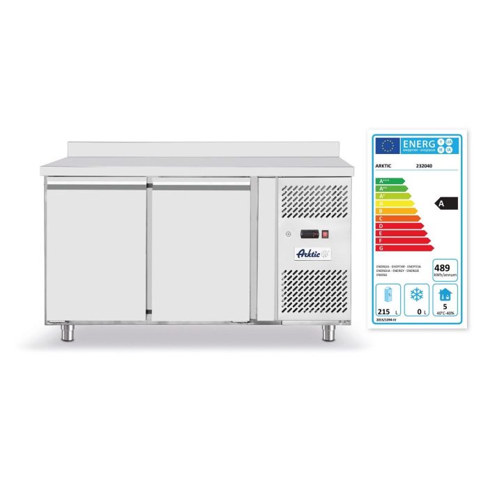Masa rece cu 2 usi profesionala, inox, ARKTIC by Hendi Profi Line, interval temperatura -2/+8 gr C, 250W, 136x70x(H)85 cm - Image 2