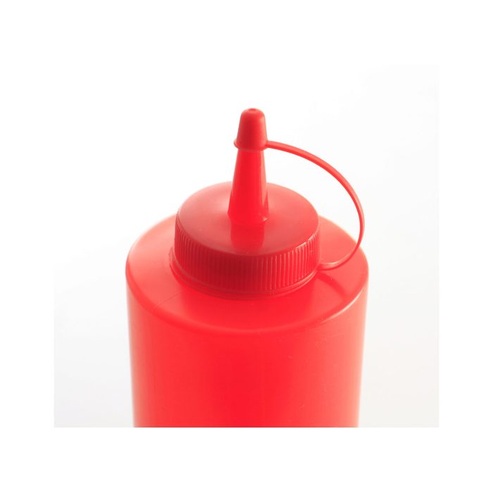 Sticla dispenser 350 ml, 55x205 mm, polietilena rosie, Hendi - Image 2
