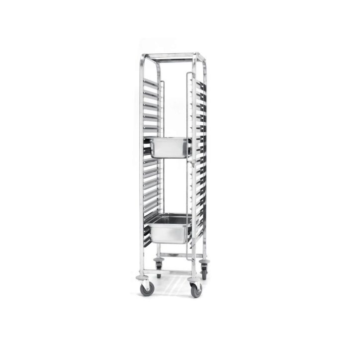 Carucior debarasare tavi, capacitate 15 tavi x GN 1/1(530x325mm), inox, 615x450x(H)1695 mm, Hendi - Image 2