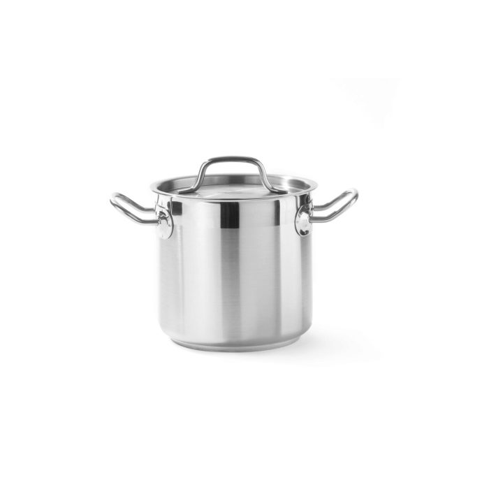 Oala cu capac 10 Lit,24 cm diametru x22 cm inaltimea , inox 18/8, gama Hendi Profi Line - Image 2