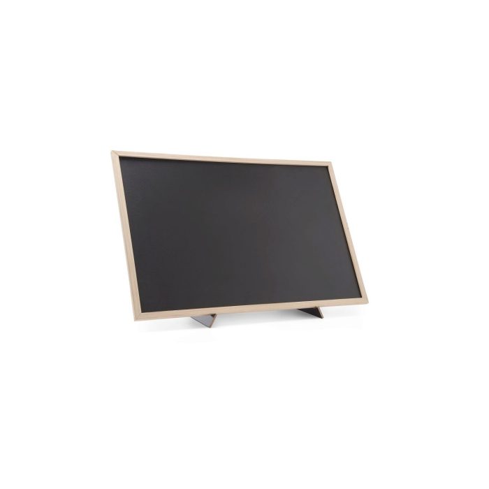 Tabla neagra cu suport si rama de lemn 400x600mm Hendi - Image 2