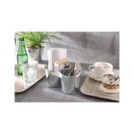 Set rustic tacamuri si servetele, Hendi, tip galeata, 250x125x(H)155, otel galvanizat - Image 3