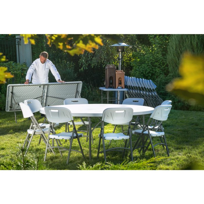 Masa pliabila tip valiza, pentru bucatarie sau bufet, 1500x(h)740 mm, blat polietilena, Hendi - Image 2