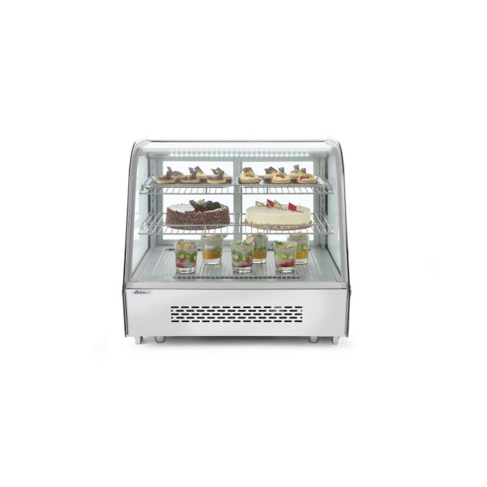 Vitrina rece pt prezentare, 120 lt, interval temp. 0-6 gr C, 160 W, corp inox, ARKTIC by Hendi, 707x570x(H)680mm, Clasa energetica B - Image 4