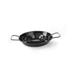 Tigaie paella cu 2 manere, otel emailat, 12 cm diametru x 2,5 cm inaltime , Hendi, potrivita si pentru servire - Image 2