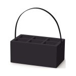 Cutie Madeira neagră pentru accesorii de masă cu mâner 280x180x120 mm Fine Dine - Image 8