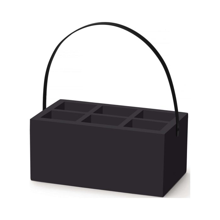 Cutie Madeira neagră pentru accesorii de masă cu mâner 280x180x120 mm Fine Dine - Image 8
