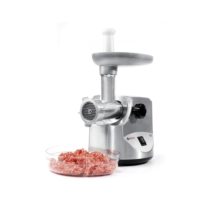 Masina de tocat carne, 2 discuri taiere incluse 4 si 7 mm, 3 accesorii umplere carnati 12, 15, 20 mm, Hendi 198, corp aluminiu, palnie fonta, 400W - Image 2